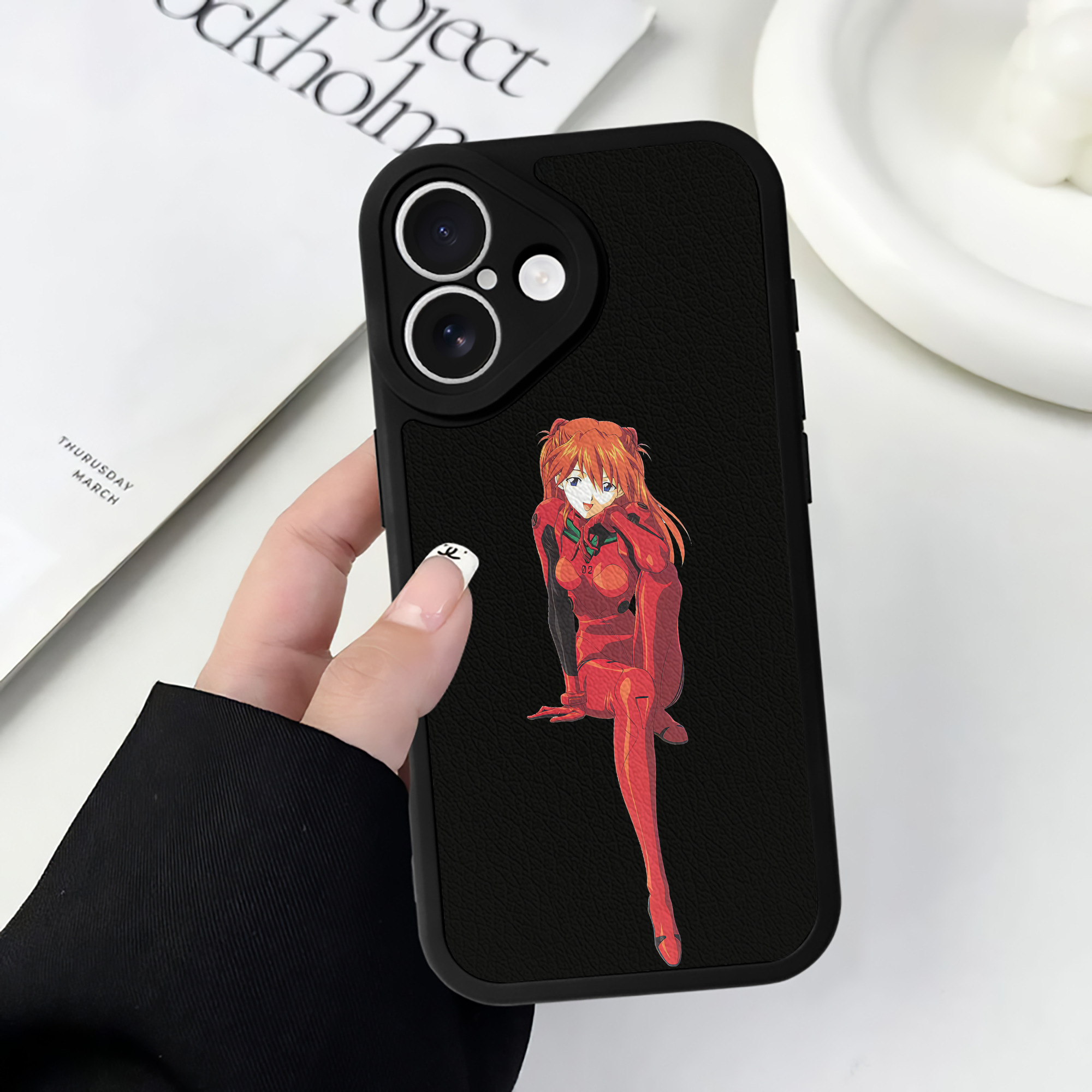 （画像用） EVA 新世紀エヴァンゲリオン 【iPhone 16シリーズ対応】シリコンスマホケース（レザー調） 材質：シリコン